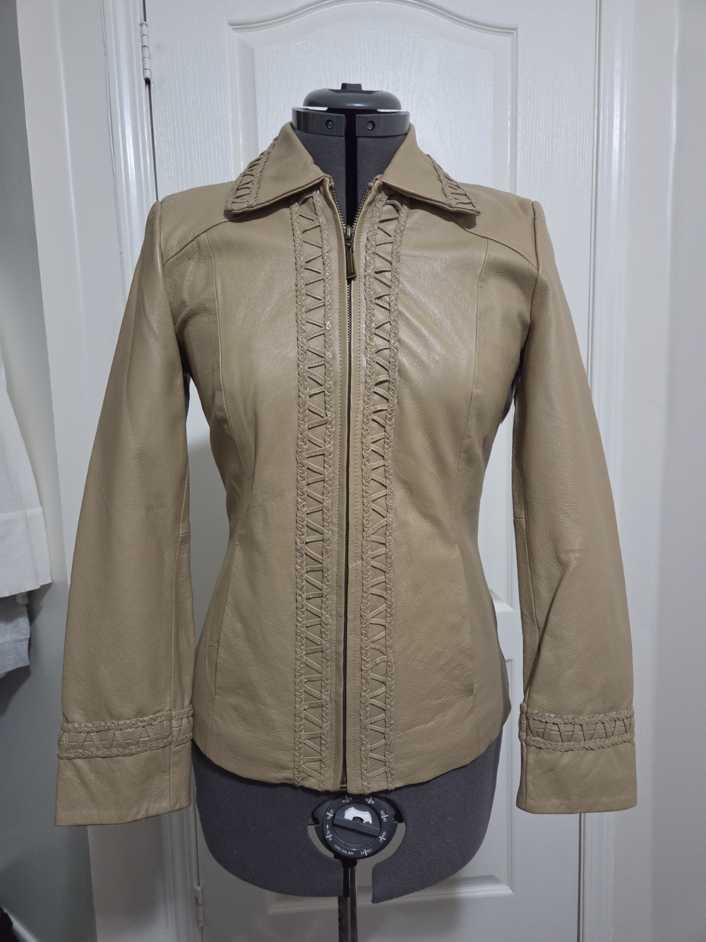 Guillame tan leather jacket